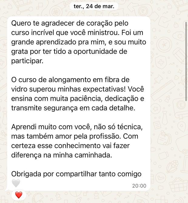 Depoimento de aluna
