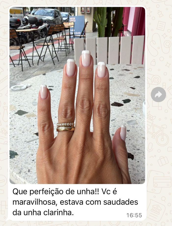 Mensagem de cliente satisfeita